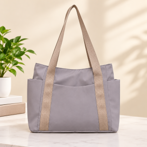 womens nylon handbag grey